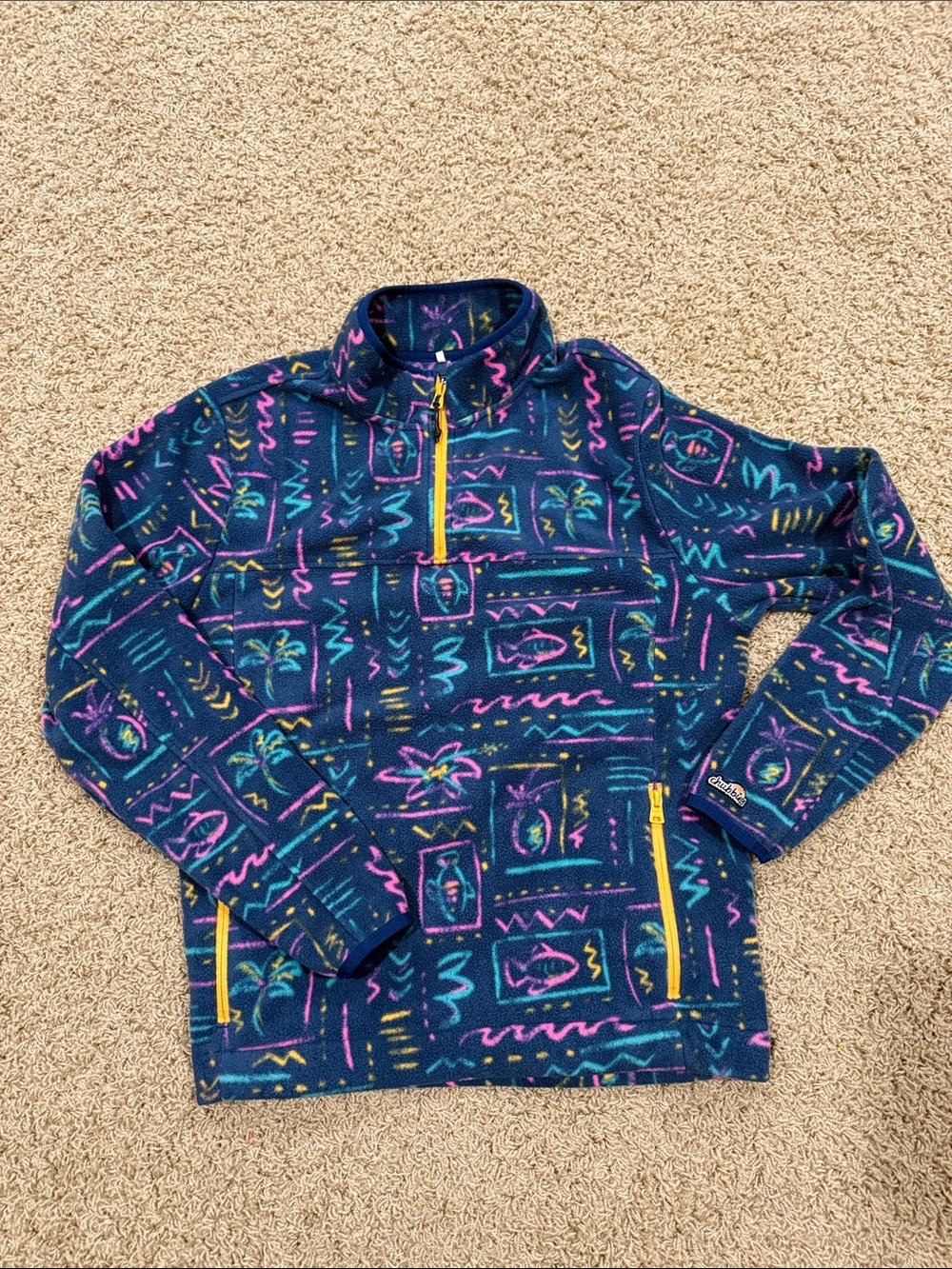 Chubbies The Chilly Vibe 1/4 Zip Fleece Pullover – Men’s Large